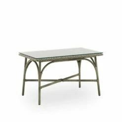 Kaffeetisch Für Den Garten In Antikgrau Mit Glasplatte - Kaffeetisch Talis