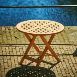 Klappbarer Garten Beistelltisch Aus Teakholz - Rund - Toby Beistelltisch -GARTENTRAUM Verkäufe klappbarer garten beistelltisch aus teakholz rund toby beistelltisch3