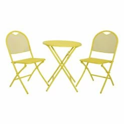 Klappbares 2-Sitzer Kaffeeset In Gelb Oder Weiß - Bistroset Rosie