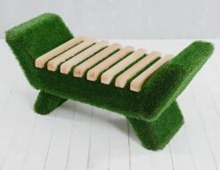 Kleine Gartenbank - Holz, GFK & Kunstrasen - Topiary - Fenke -GARTENTRAUM Verkäufe kleine gartenbank holz gfk kunstrasen topiary fenke5