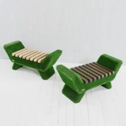 Kleine Gartenbank - Holz, GFK & Kunstrasen - Topiary - Fenke -GARTENTRAUM Verkäufe kleine gartenbank holz gfk kunstrasen topiary fenke6