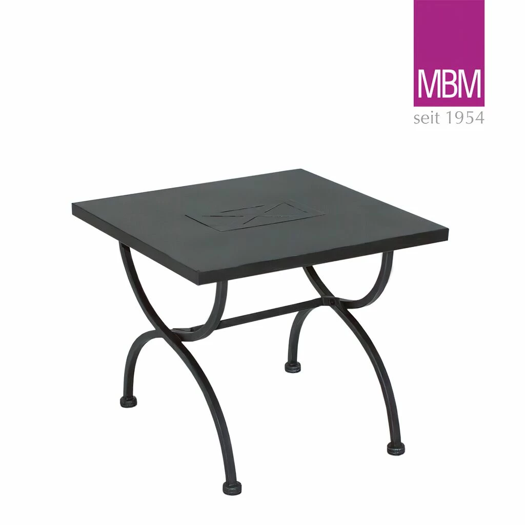Kleiner Beistelltisch Aus Schmiedeeisen - Eckig - 60x60cm - MBM - Beistelltisch Medici 3 Kleiner Beistelltisch Aus Schmiedeeisen - Eckig - 60x60cm - MBM - Beistelltisch Medici