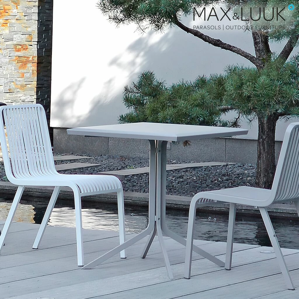 Kleiner Eckiger Gartentisch Von Max&Luuk - Aluminium - Modern - 70x70cm - Stripe Gartentisch 5 Kleiner Eckiger Gartentisch Von Max&Luuk - Aluminium - Modern - 70x70cm - Stripe Gartentisch – Bild 3