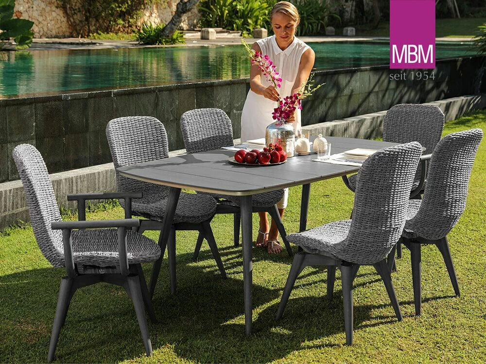 Komfortabeler Sessel Für Den Garten In Stone Grey Mit Armlehnen - MBM - Sessel Orlando 4 Komfortabeler Sessel Für Den Garten In Stone Grey Mit Armlehnen - MBM - Sessel Orlando – Bild 2