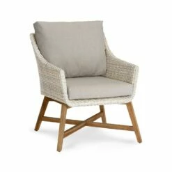 Komfortabler Holz Loungesessel In Rattan-Optik - Loungesessel Vimen