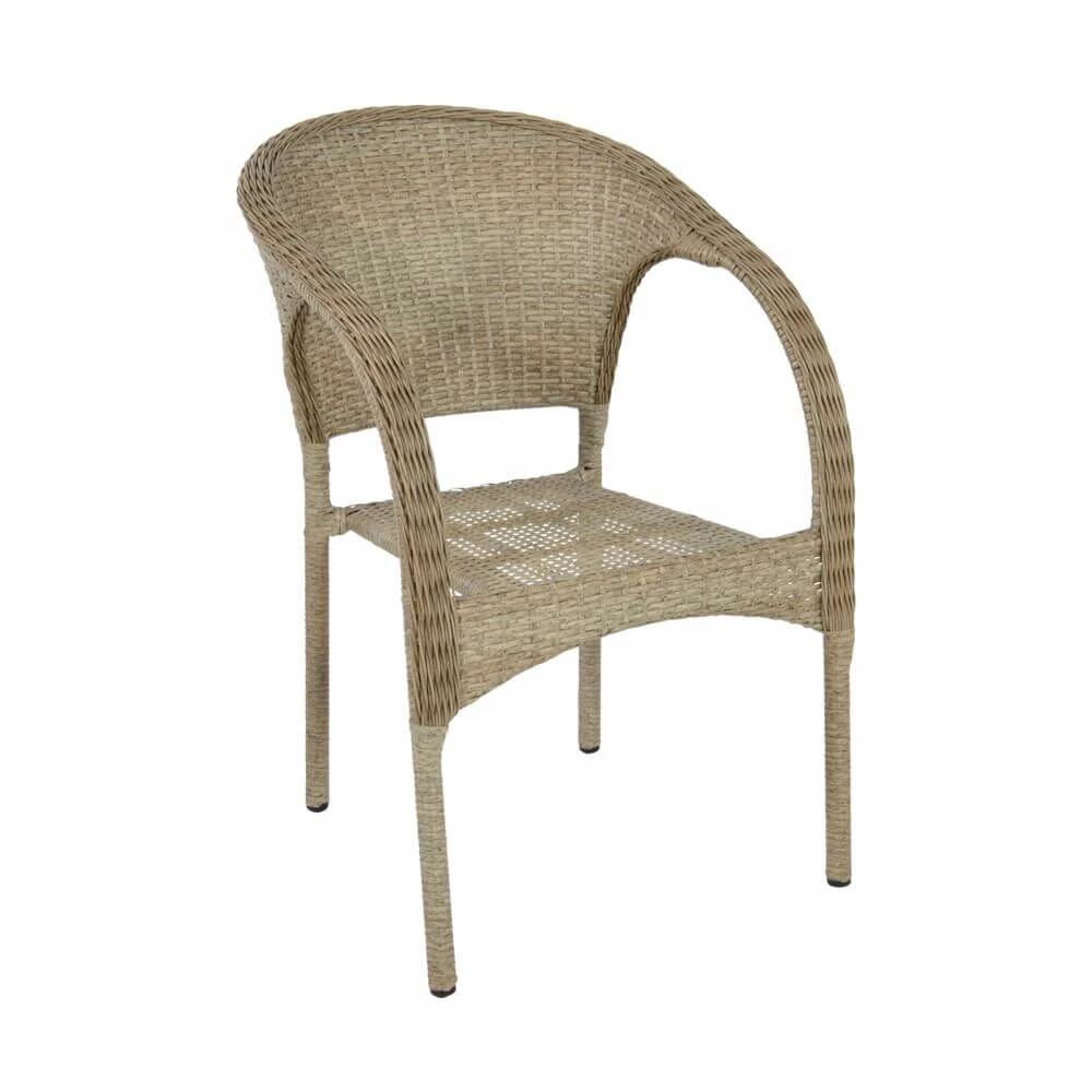 Korbsessel Stapelbar Aus Braunem Geflecht - Korbstuhl Vudo 3 Korbsessel Stapelbar Aus Braunem Geflecht - Korbstuhl Vudo