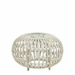 Kugeliger Beistelltisch Aus Alu Rattan In Verschiedenen Farben - Beistelltisch Vinni