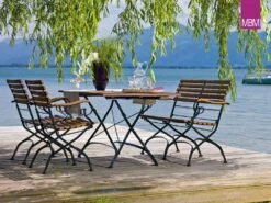 Landhaus Stil Gartenstuhl Aus Schmiedeeisen & Resysta - MBM - Klappbar - Sessel Brazil -GARTENTRAUM Verkäufe landhaus stil gartenstuhl aus schmiedeeisen resysta mbm klappbar sessel brazil4