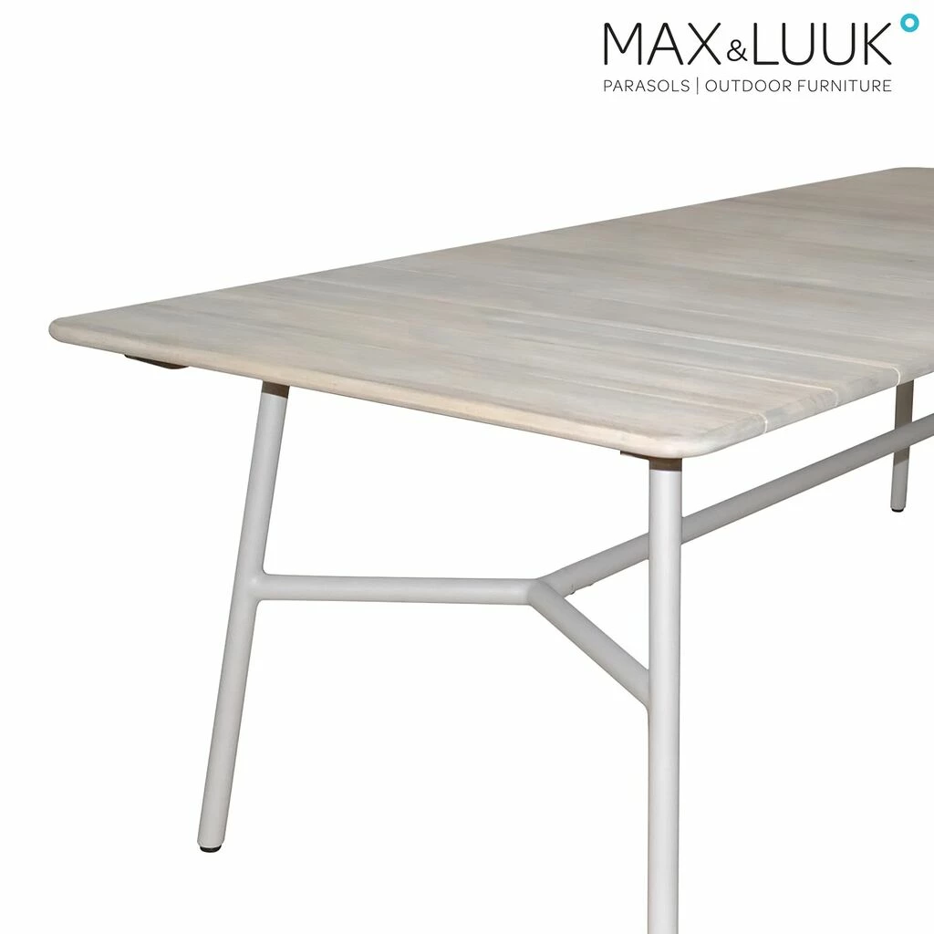 Langer Outdoor Esstisch Mit Platte Aus Teakholz Und Rahmen Aus Aluminium - Max & Luuk - Arda Esstisch 4 Langer Outdoor Esstisch Mit Platte Aus Teakholz Und Rahmen Aus Aluminium - Max & Luuk - Arda Esstisch – Bild 2
