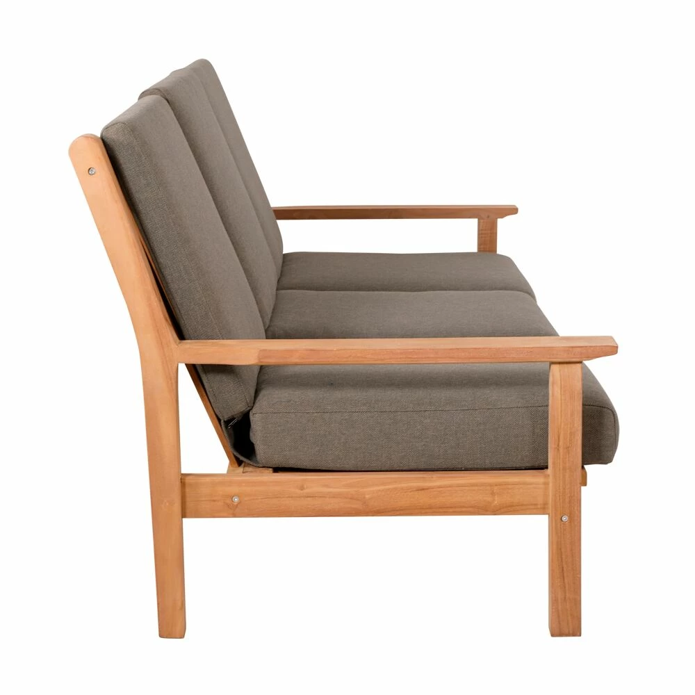 Lounge Gartensofa Für 3 Personen Aus Teakholz Mit Kissen - Kreono 3 Lounge Gartensofa Für 3 Personen Aus Teakholz Mit Kissen - Kreono – Bild 2