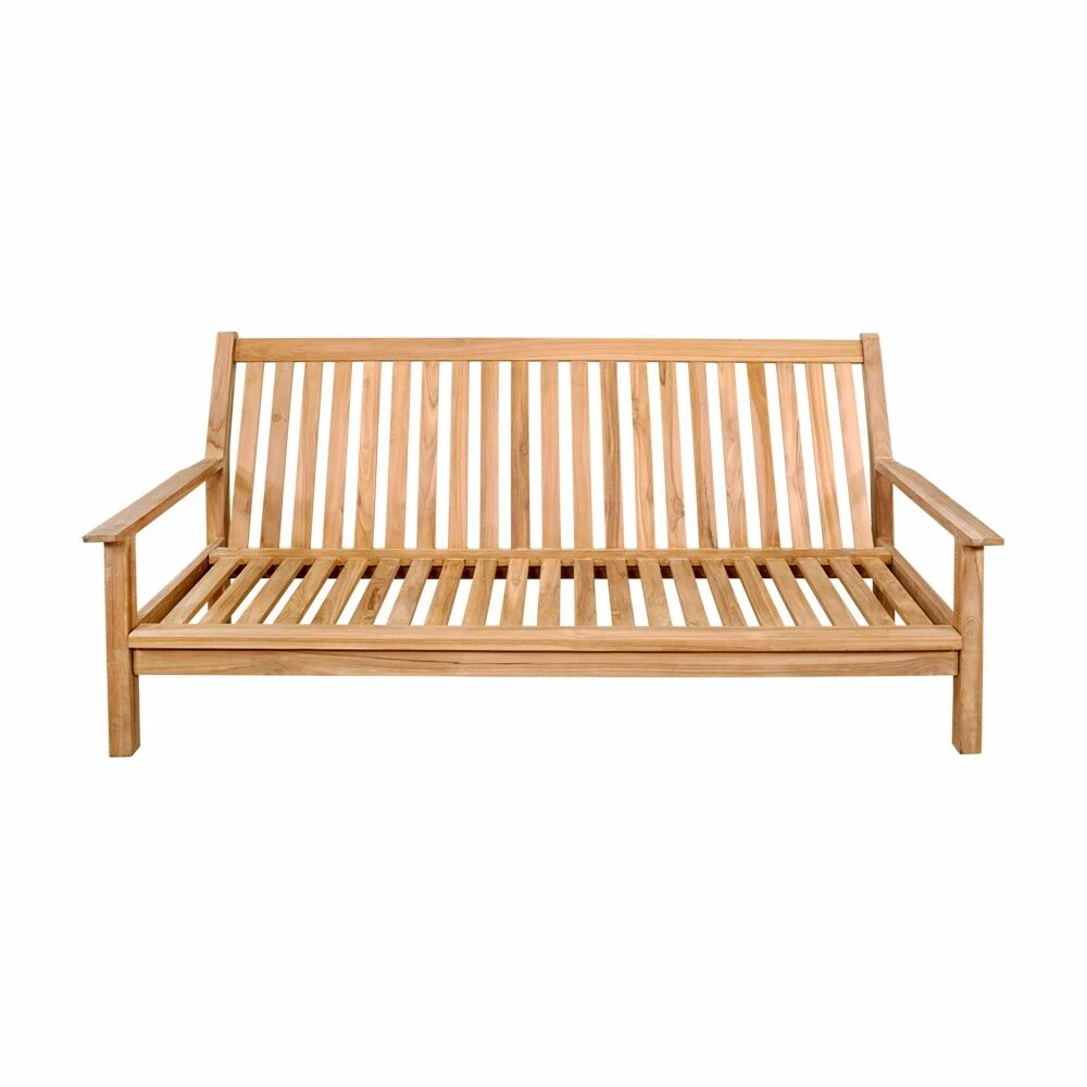 Lounge Gartensofa Für 3 Personen Aus Teakholz Mit Kissen - Kreono 5 Lounge Gartensofa Für 3 Personen Aus Teakholz Mit Kissen - Kreono – Bild 4