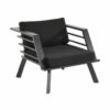 Loungesessel Aus Aluminium Mit Schwarzem Polster - Loungestuhl Porin -GARTENTRAUM Verkäufe loungesessel aus aluminium mit schwarzem polster loungestuhl porin