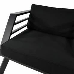 Loungesessel Aus Aluminium Mit Schwarzem Polster - Loungestuhl Porin -GARTENTRAUM Verkäufe loungesessel aus aluminium mit schwarzem polster loungestuhl porin3