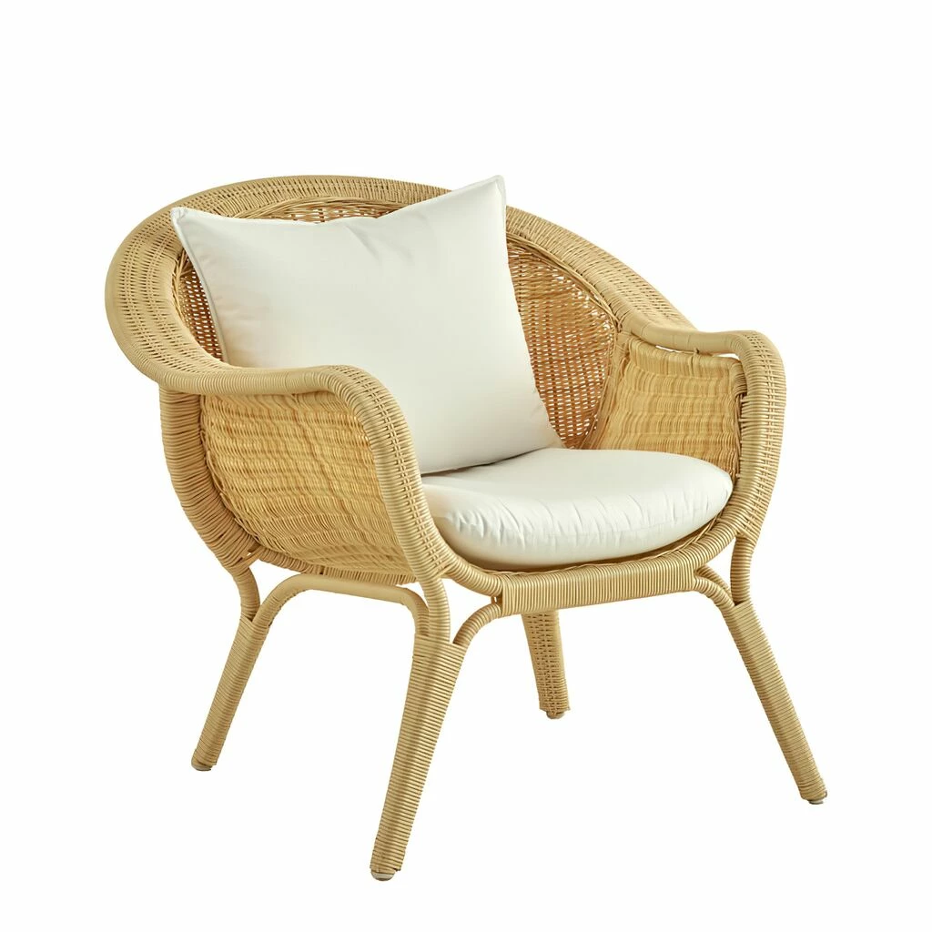 Loungesessel Für Den Garten In Natürlicher Rattanoptik - Sessel Kjer 3 Loungesessel Für Den Garten In Natürlicher Rattanoptik - Sessel Kjer