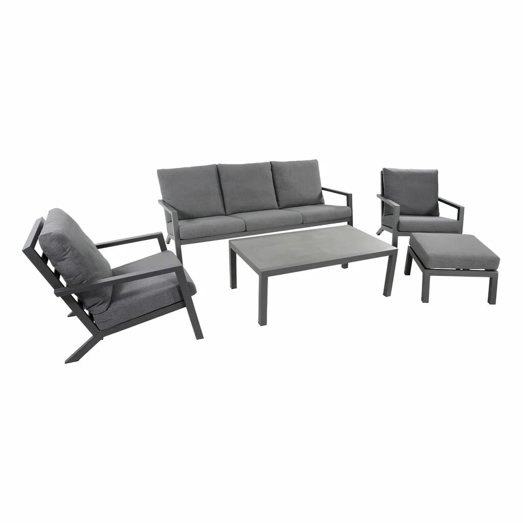 Loungesofa 3-Sitzer Mit Auflagen In Grau - Loungesofa Muran 4 Loungesofa 3-Sitzer Mit Auflagen In Grau - Loungesofa Muran – Bild 2