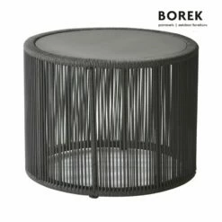 Loungetisch Rund 59cm Dunkelgrau Mit Ardenza-Seil - Tisch Lagos
