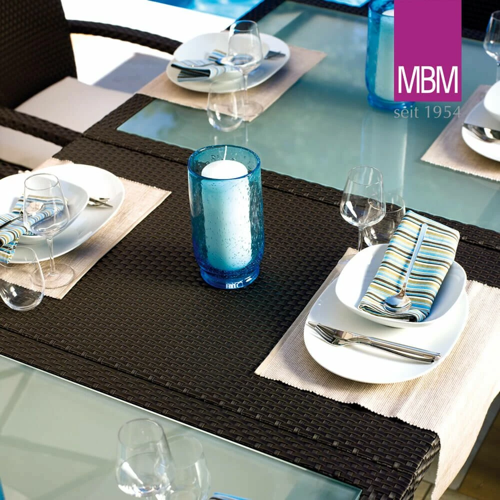 MBM Garten Ausziehtisch Mit Glasplatte - Alu & Polyrattan - Dunkelbraun - Ausziehtisch Bellini 4 MBM Garten Ausziehtisch Mit Glasplatte - Alu & Polyrattan - Dunkelbraun - Ausziehtisch Bellini – Bild 2