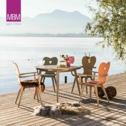 MBM Gartenmöbel Set - 4 Stühle & Tisch - Resysta - Modern - Set Alpenblick