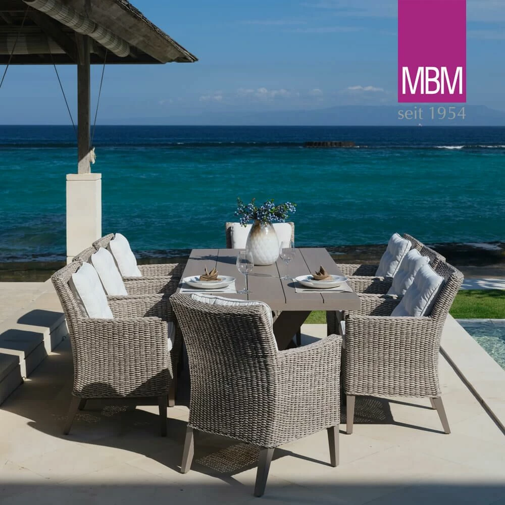 MBM Gartensessel Aus Resysta & Mirotex-Geflecht - Grau - Modern - Sessel Madrigal 4 MBM Gartensessel Aus Resysta & Mirotex-Geflecht - Grau - Modern - Sessel Madrigal – Bild 2