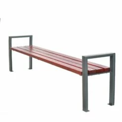 Moderne Gartenbank Mit Armlehne Aus Metall Und Holz - Frigga