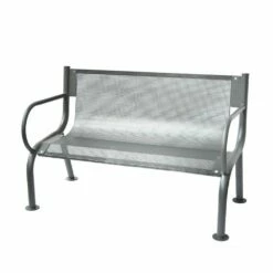 Moderne Parkbank Aus Stahl Mit Armlehnen Für Außenanlagen - Elis