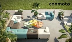 Moderner Garten Loungehocker Aus Sunbrella - Miami Hocker - Miami Hocker -GARTENTRAUM Verkäufe moderner garten loungehocker aus sunbrella miami hocker miami hocker5