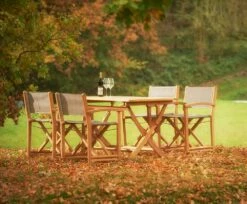 Moderner Gartenstuhl Aus Teakholz & Textilene - Harriett Regiestuhl -GARTENTRAUM Verkäufe moderner gartenstuhl aus teakholz textilene harriett regiestuhl4