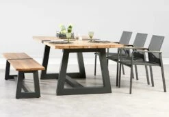 Modernes Möbel-Set Aus Teakholz, Alu Und Ergotex - Tekka Möbel-Set -GARTENTRAUM Verkäufe modernes moebel set aus teakholz alu und ergotex tekka moebel set3
