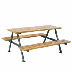Modernes Picknick Set Für Den Garten Aus Metall Und Holz - Bjarne