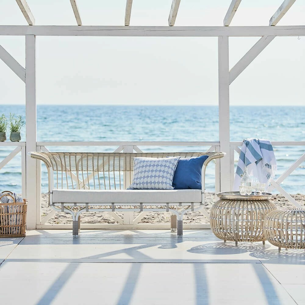 Modernes Weißes Outdoor-Sofa Aus Alu-Rattan - Gartensofa Enna 7 Modernes Weißes Outdoor-Sofa Aus Alu-Rattan - Gartensofa Enna – Bild 5