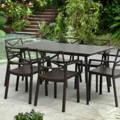 Outdoor Esstisch Aus Vollkunststoff In Metalloptik - Antikana -GARTENTRAUM Verkäufe outdoor esstisch aus vollkunststoff in metalloptik antikana3