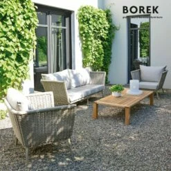 Outdoor Sofa Von Borek - Beige - Modern - Alu & Seil-Geflecht - Mit Kissen - Valldemossa Gartensofa -GARTENTRAUM Verkäufe outdoor sofa von borek beige modern alu seil geflecht mit kissen valldemossa gartensofa3