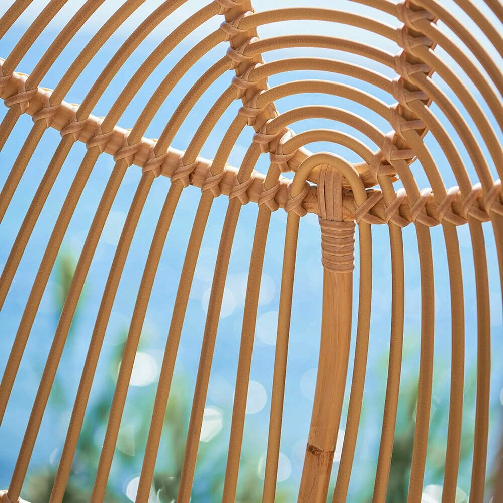 Ovaler Geflecht-Sessel Zum Aufhängen In Hellbraun Mit Seil - Hängesessel Erla 9 Ovaler Geflecht-Sessel Zum Aufhängen In Hellbraun Mit Seil - Hängesessel Erla – Bild 7