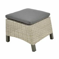 Polyrattan Garten Hocker Mit Sitzkissen - Gartenhocker Flero