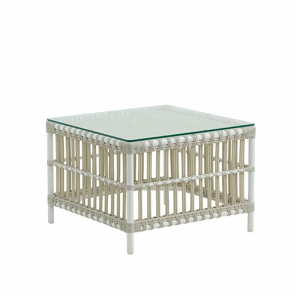 Quadratischer Beistelltisch Für Die Outdoor-Lounge In Weiß - Beistelltisch Caya 3 Quadratischer Beistelltisch Für Die Outdoor-Lounge In Weiß - Beistelltisch Caya