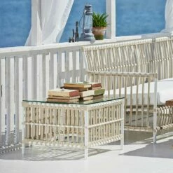 Quadratischer Beistelltisch Für Die Outdoor-Lounge In Weiß - Beistelltisch Caya 7 Quadratischer Beistelltisch Für Die Outdoor-Lounge In Weiß - Beistelltisch Caya -GARTENTRAUM Verkäufe quadratischer beistelltisch fuer die outdoor lounge in weiss beistelltisch caya3