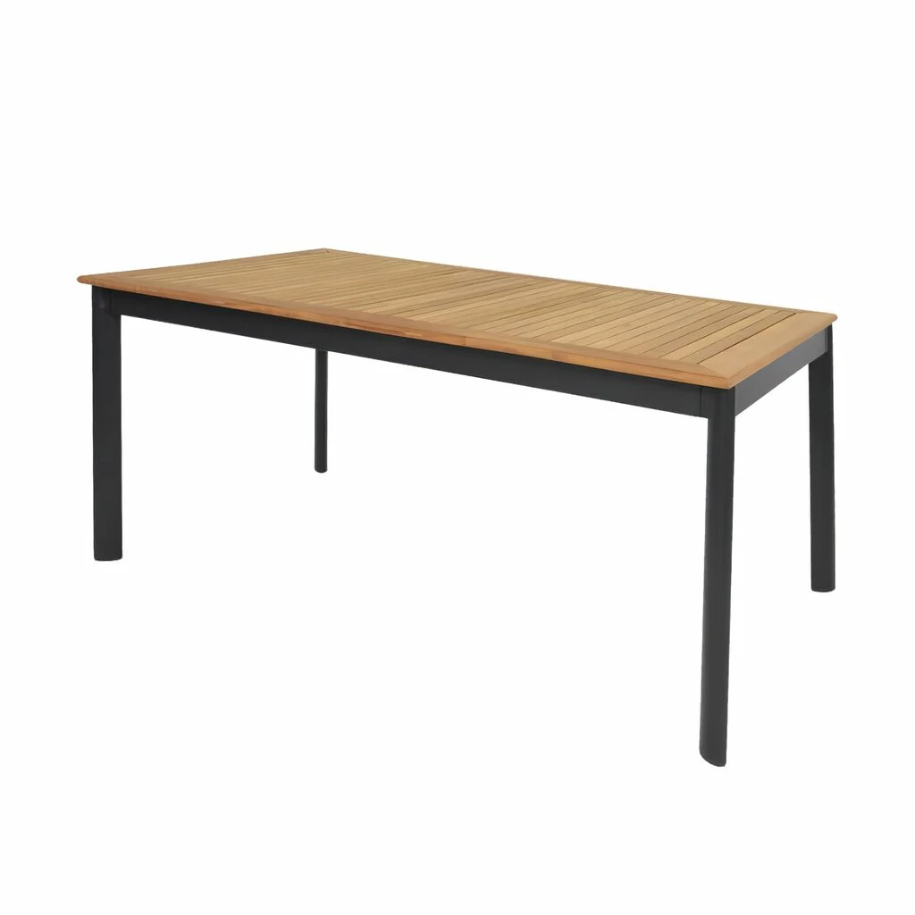 Robuster Alu Gartentisch Mit Teakholzplatte - Esstisch Minzo 3 Robuster Alu Gartentisch Mit Teakholzplatte - Esstisch Minzo