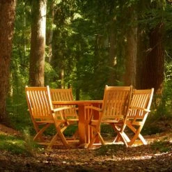 Robuster Garten Holztisch - Rund - Teakholz - Ava Gartentisch -GARTENTRAUM Verkäufe robuster garten holztisch rund teakholz ava gartentisch4