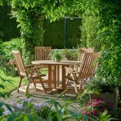 Robuster Garten Holztisch - Rund - Teakholz - Ava Gartentisch -GARTENTRAUM Verkäufe robuster garten holztisch rund teakholz ava gartentisch7