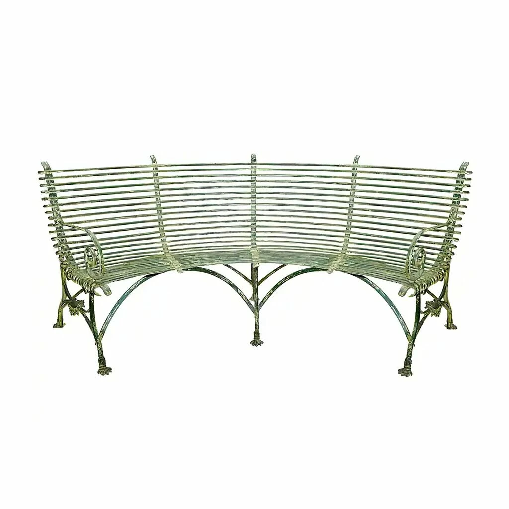 Romantische Gartenbank 4-Sitzer Aus Schmiedeeisen - Ninon 3 Romantische Gartenbank 4-Sitzer Aus Schmiedeeisen - Ninon