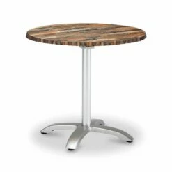 Runder 90cm Tisch Klappbar Mit Silber Gestell - Tisch Silber Ligu