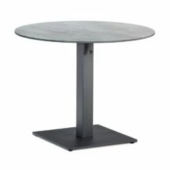 Runder Anthrazit Klapptisch Aus Aluminium 90cm - Rundano