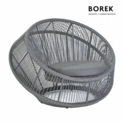 Runder Ardenza- Korbsessel Von Borek - Anthrazit - Loungesessel Monsaraz
