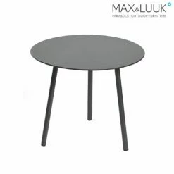 Runder Beistelltisch 50cm Schwarz Aus Aluminium - Kick Beistelltisch