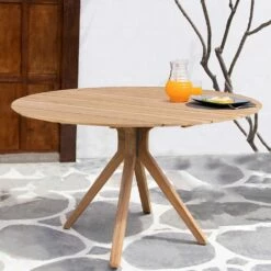 Runder Esstisch Aus Teakholz Für Den Garten - Catherine Tisch