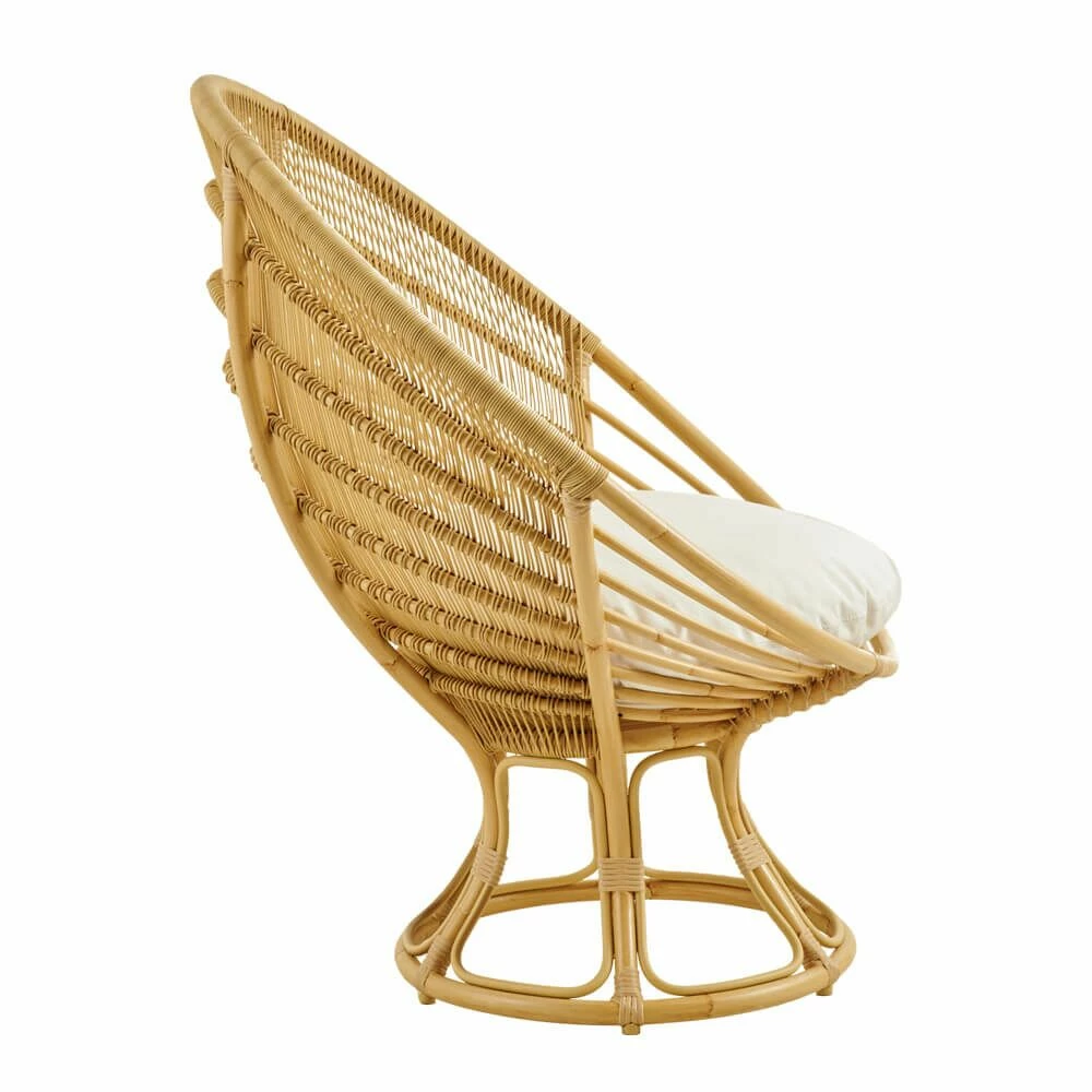 Runder Gartensessel Für Die Lounge In Natürlichem Rattan Look - Sessel Jarla 4 Runder Gartensessel Für Die Lounge In Natürlichem Rattan Look - Sessel Jarla – Bild 2