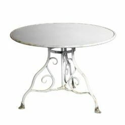 Runder Gartentisch Aus Schmiedeeisen Antik - Maurine