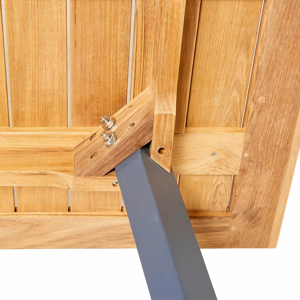 Runder Gartentisch Aus Teakholz & Aluminium - Modern - Darcey M Gartentisch 5 Runder Gartentisch Aus Teakholz & Aluminium - Modern - Darcey M Gartentisch – Bild 3