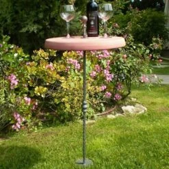 Runder Gartentisch Aus Terrakotta Und Metall - Savina