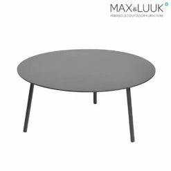 Runder Loungetisch Aus Aluminium - Schwarz - Gartentisch Kick